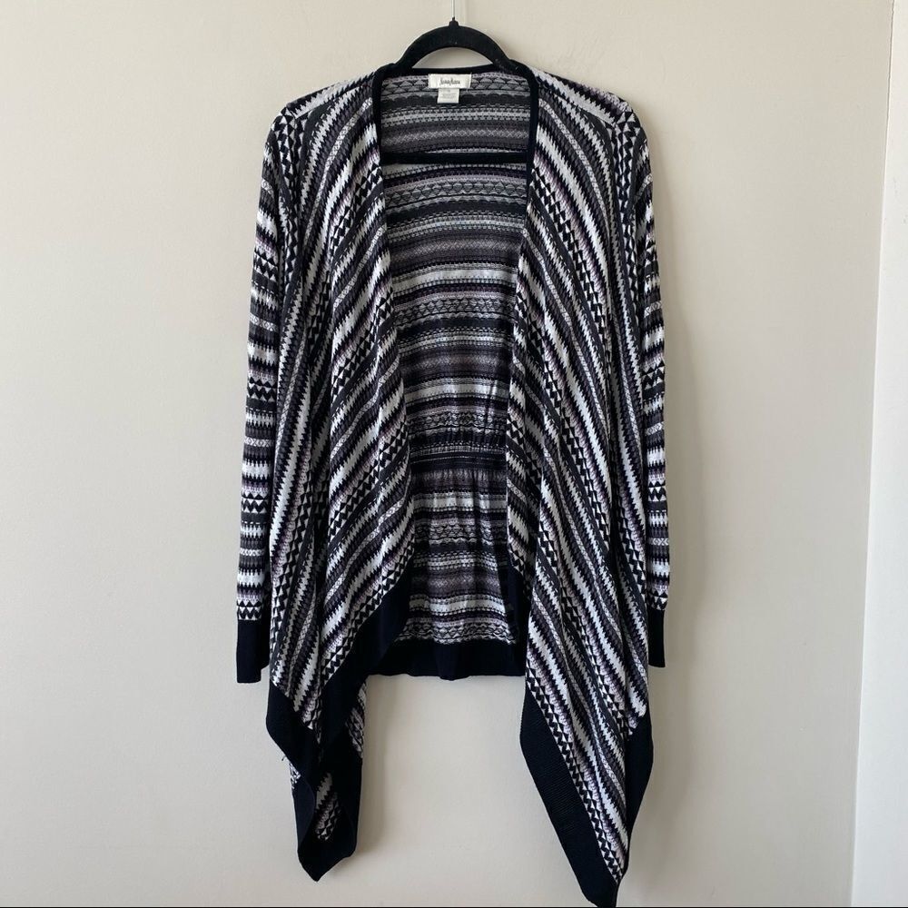 Neiman Marcus Multi Colour Waterfall Cardigan